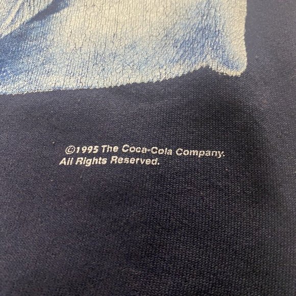 Coca Cola Vintage Polar Bear Sweatshirt Sweater 1995 Coke Size Large - Picture 6 of 8
